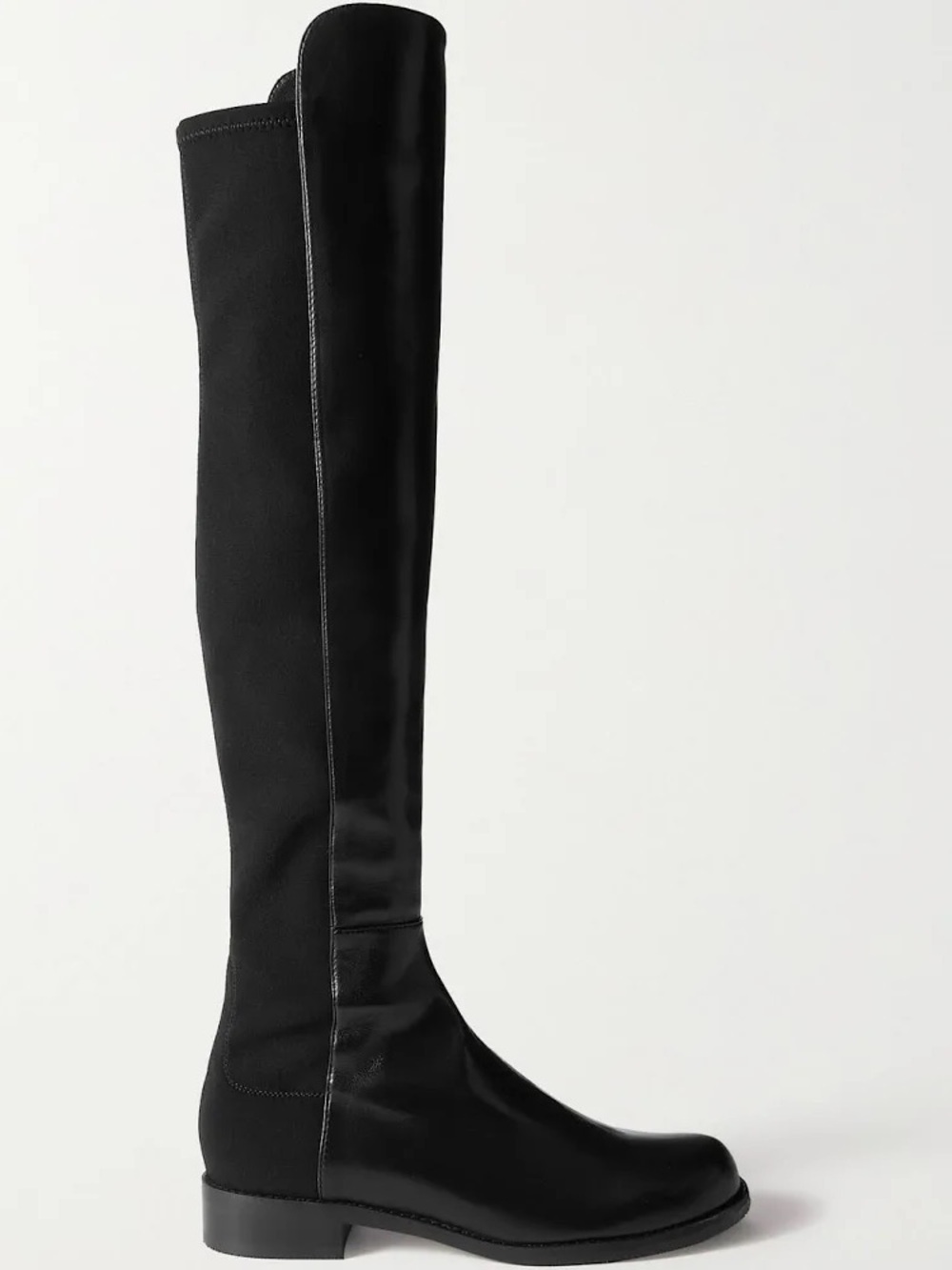 Stuart Weitzman 5050 Black Over-the-Knee Leather Riding Boots